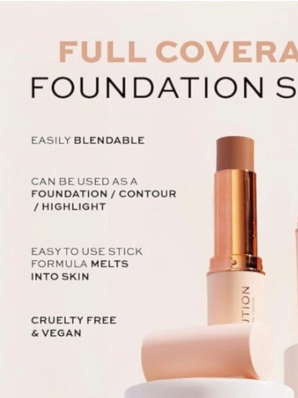 Revolution Fast Base Stick Foundation - F13 - Picture 3 of 4